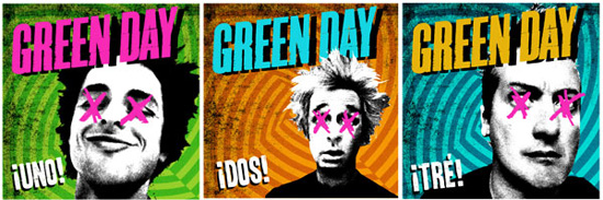 GREEN DAY、ニュー・アルバム3部作のジャケット写真と予告編映像を公開