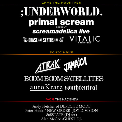 SONIC MANIAに、Andy Fletcher(DEPECHE MODE)、Peter Hook(NEW ORDER