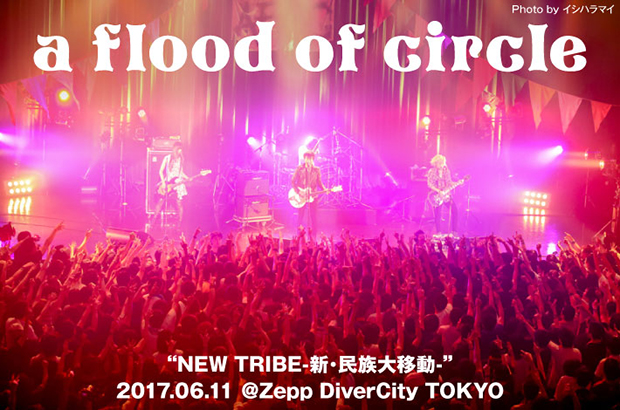 a flood of circleのライヴ・レポート公開。新サポート・ギター初参加のワンマン・ツアー最終日、挑発的セトリで熱狂させたZepp DiverCity TOKYO公演をレポート