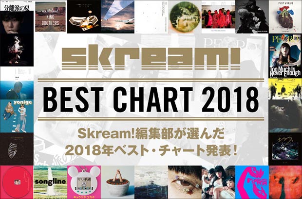 Skream!編集部＆ライターが選んだ2018年ベスト・チャート発表。12名がそれぞれ10枚のディスクとアートワーク、ライヴ、ニューカマー、ミュージック・ビデオ、ベスト・ソングをピックアップ