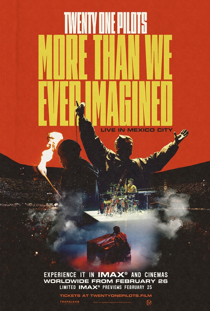 TWENTY ONE PILOTS、ライヴ映画『Twenty One Pilots: More Than We Ever Imagined』日本予告編完成。劇中使用曲も発表