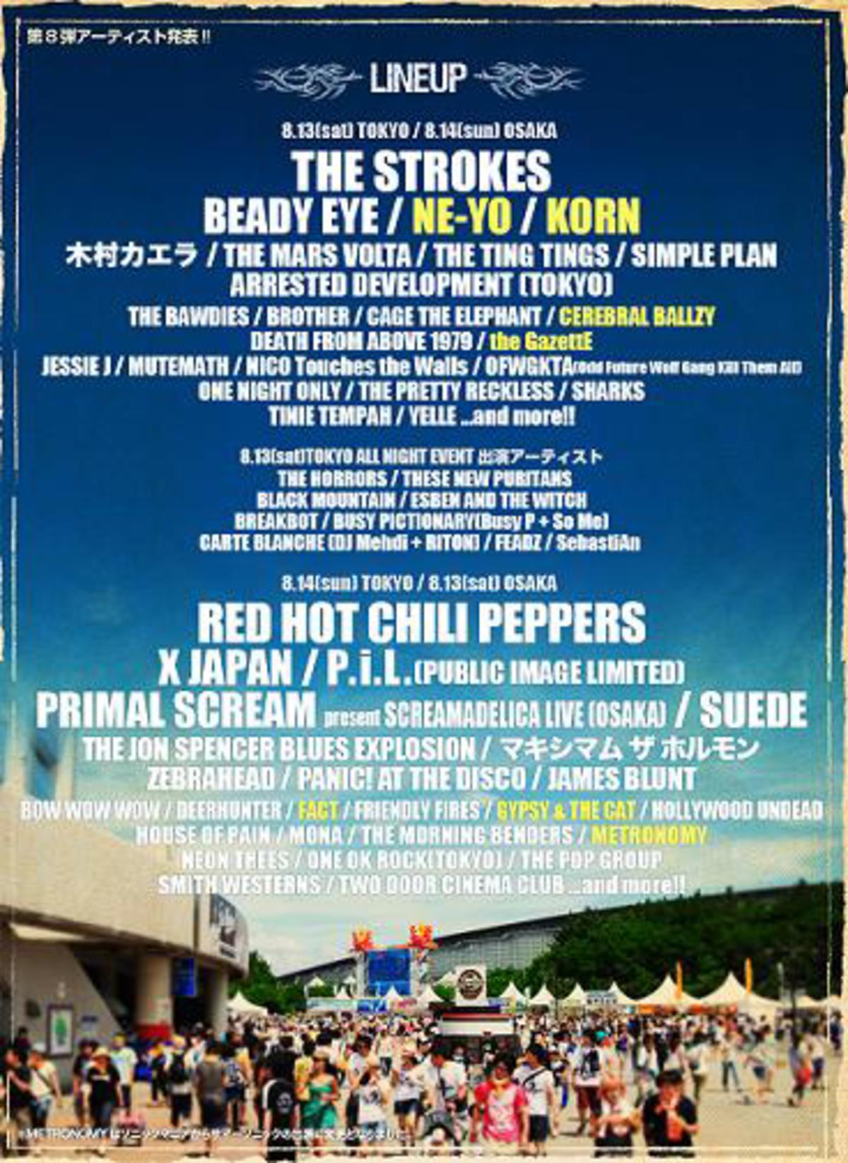 SUMMER SONIC 2011＞第8弾出演者u0026＜SONICMANIA＞追加出演者発表！