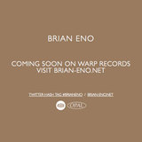 世界の巨星、Brian EnoがWarp Recordsよりニュー・アルバムをリリース。