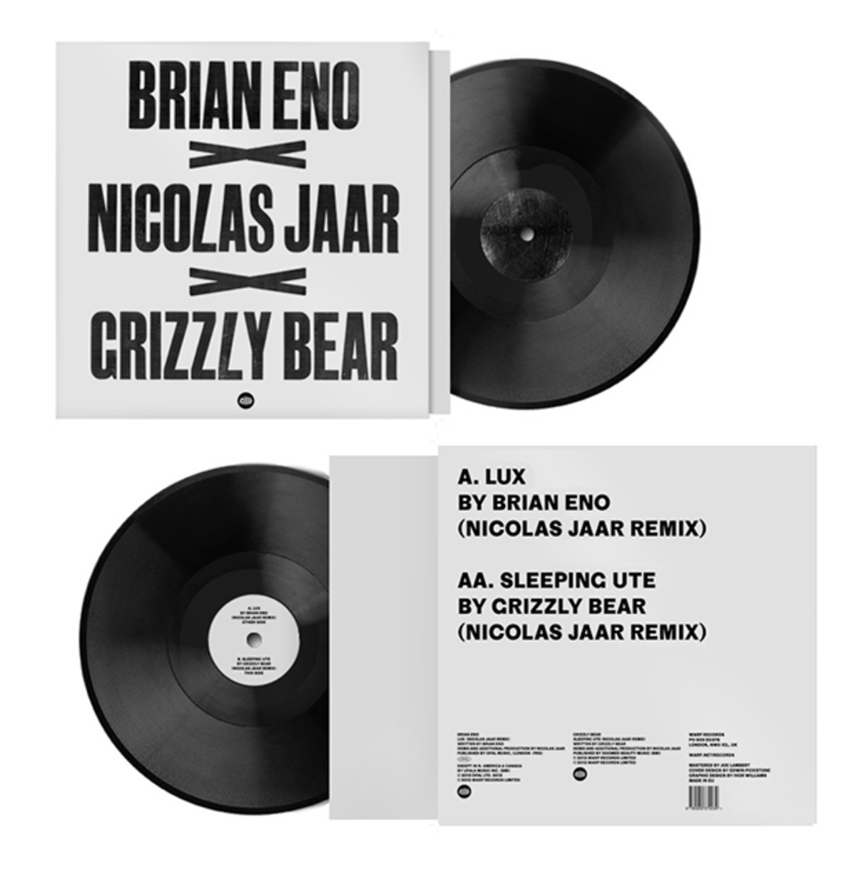 Warp RecordsがNicolas JaarによるBrian EnoとGRIZZLY BEARの