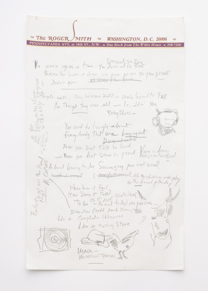 Bob Dylan、名曲「Like a Rolling Stone」の歌詞草稿が史上最高額の2億円で落札