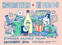 KING BROTHERS、12月に7年振りとなるニュージーランド・ツアーが決定。ガレージ・パンク・バンド THE DHDFD'Sと共に6公演開催