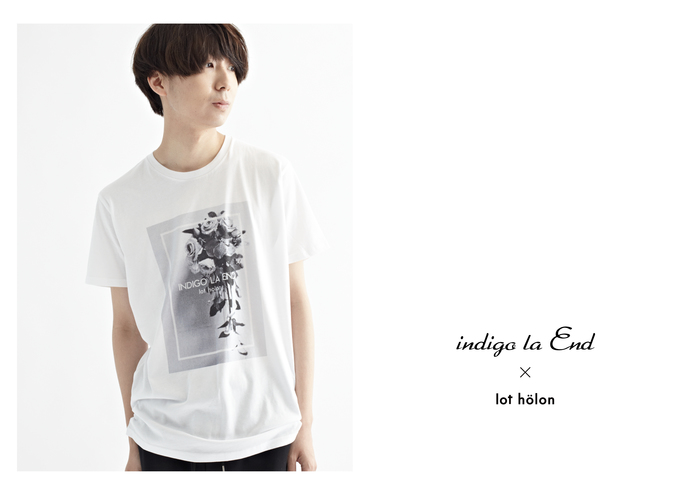 indigo la End、ファッション・ブランド"lot holon"とのコラボTシャツ第2弾をワンマン・ライヴ"蒼き花束"にて販売決定。コラボ・ヴィジュアルも公開