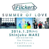 The Flickers、1/29に新宿MARZにて開催の自主企画"SUMMER OF LOVE"にSAKANAMON、Analogfishが出演決定