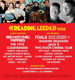 英国最大の野外ロック・フェス"READING & LEEDS FESTIVAL 2016"、FOALS、DISCLOSUREがダブル・ヘッドライナーに決定。第2弾出演アーティストも発表