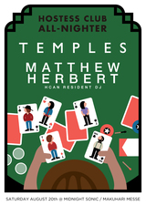 8/20に幕張メッセにて開催される"HOSTESS CLUB ALL-NIGHTER"、第3弾出演アーティストにTEMPLES、Matthew Herbertが決定