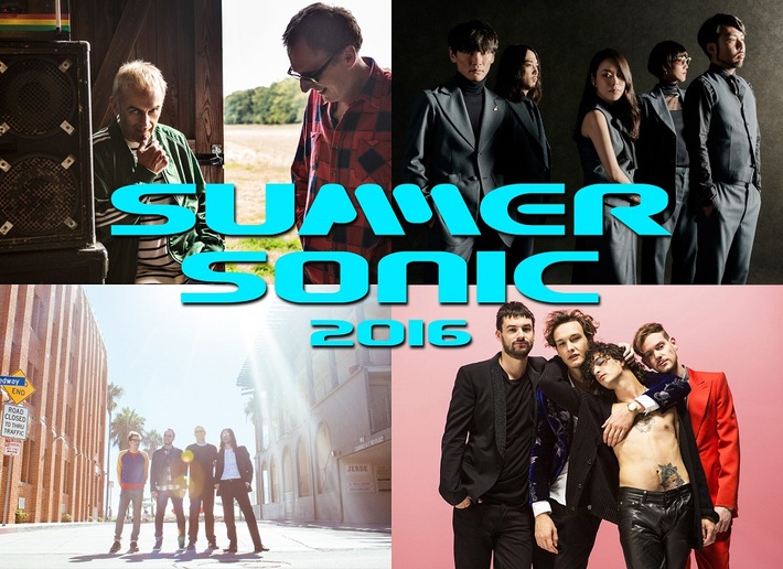 "SUMMER SONIC 2016"、本日より西武新宿駅前"ユニカビジョン"にて特集番組の放映開始。UNDERWORLD、サカナクション、WEEZER、THE 1975を大特集