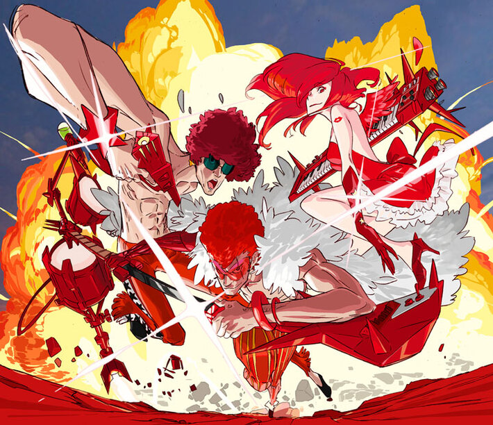 モーモールルギャバン、ニュー･アルバム『ヤンキーとKISS』を5/31にリリース決定。アニメーター"すしお"デザインの最新アー写も公開