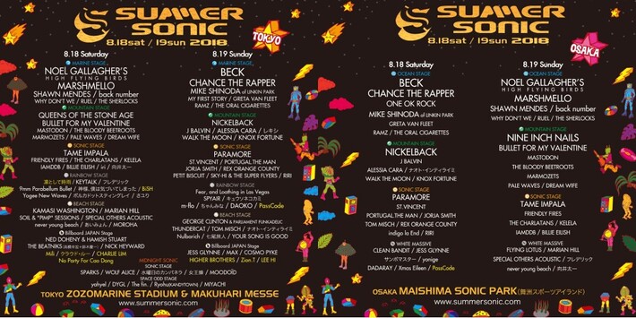 "SUMMER SONIC 2018"、第10弾アーティストに凛として時雨、BiSHら決定