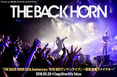 THE BACK HORNのライヴ･レポート公開。20周年イヤー折り返しのレコ発ツアー最終日、レアなセトリも今の表現スキルでスリリングに実現したZepp DiverCity公演をレポート