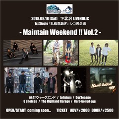 酩酊ウィークエンド、8/18下北沢LIVEHOLICにて自主企画レコ発イベント["Maintain Weekend!!" Vol.2]開催決定