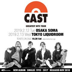 John Power（ex-THE LA'S）率いるブリット・ポップ・レジェンド CAST、来年2月に東阪でグレイテスト・ヒッツ・ツアー開催決定