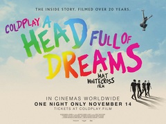 COLDPLAY、ドキュメンタリー映画"Coldplay: A Head Full Of Dreams"11/14に一夜限りで上映決定