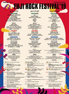 "FUJI ROCK FESTIVAL'19"、タイムテーブル発表＆最終ラインナップ決定