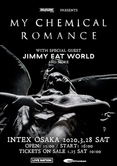 "DOWNLOAD JAPAN 2020"のヘッドライナー務めるMY CHEMICAL ROMANCE、3/28に大阪公演開催決定。スペシャル・ゲストにJIMMY EAT WORLD