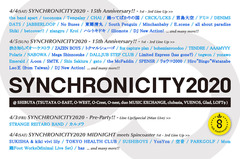 "SYNCHRONICITY2020"、第3弾＆台湾出演者発表。ZAZEN、踊ってばかりの国、Mega Shinnosuke、君島大空ら26組決定。"ボロフェスタ"、新宿MARZなどとのコラボ・ステージも 