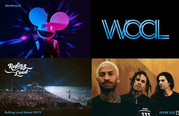 日本初、海外アーティストの最新ライヴを楽しめる新映像配信サービス"WOCL"オープン。FEVER 333、DEADMAU5、"Rolling Loud Miami 2019"など配信決定