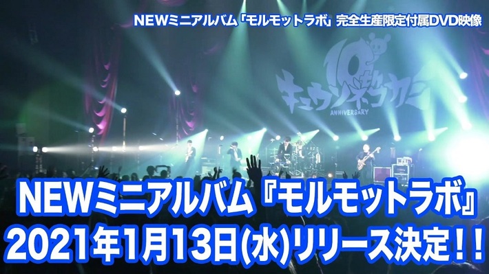 キュウソネコカミ、ミニ・アルバム『モルモットラボ』完全限定生産盤付属DVDの収録楽曲＆ティーザー映像公開