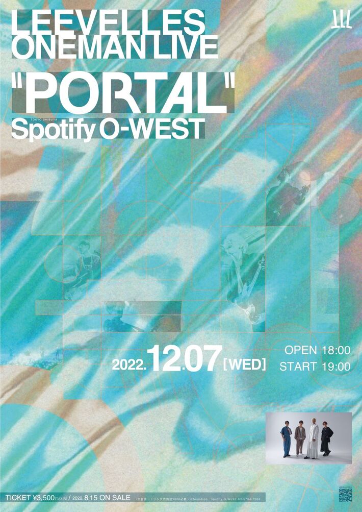 LEEVELLES、初のワンマン・ライヴ"PORTAL"12/7開催
