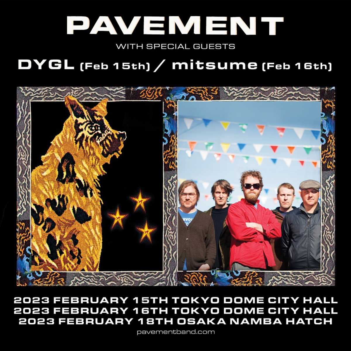 PAVEMENT東京公演のサポート・アクトにDYGL、ミツメが決定