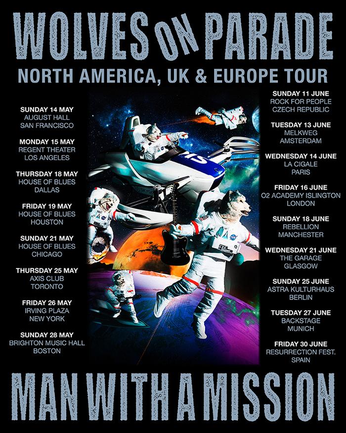 MAN WITH A MISSION、北米ツアーとUK＆ヨーロッパ・ツアーの開催が決定