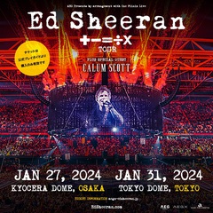 Ed Sheeran、4年9ヶ月ぶりの来日公演決定。"Ed Sheeran +-=÷x Tour 2024"京セラドーム大阪＆東京ドームにて来年1月開催