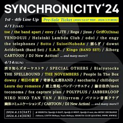 "SYNCHRONICITY'24"、第4弾ラインナップでノベンバ、バンアパ、toe、envy、Laura day romanceら12組発表＆日割り公開