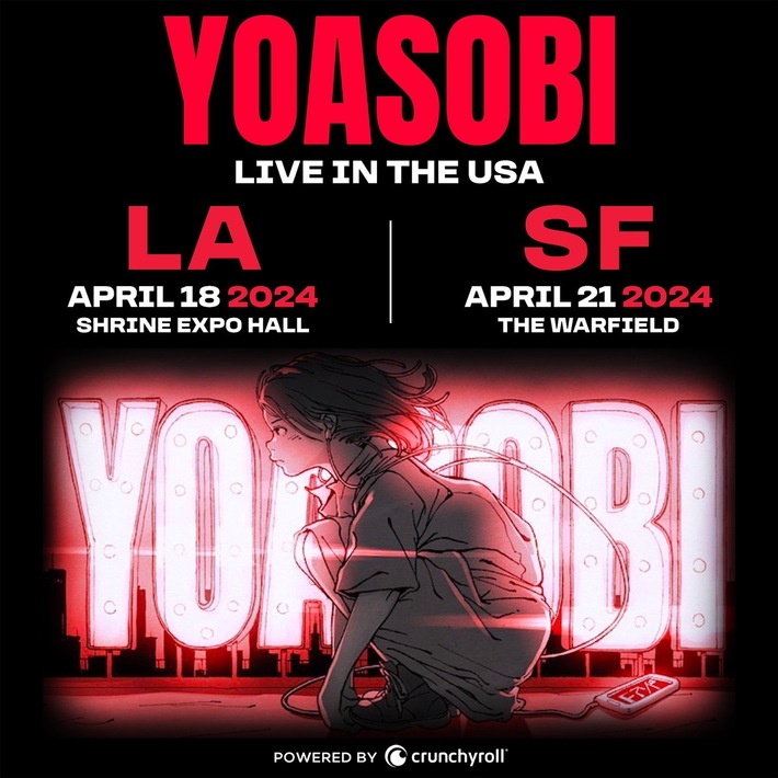 YOASOBI、自身初のアメリカ単独公演をロサンゼルス＆サンフランシスコにて4月開催決定