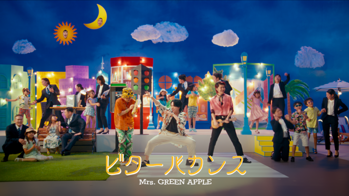 Mrs. GREEN APPLE、映画"聖☆おにいさん THE MOVIE～ホーリーメンVS悪魔軍団～"主題歌「ビターバカンス」MV公開。松山ケンイチ＆染谷将太カメオ出演