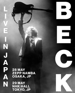 BECK、5/29東京NHKホールにて開催する約7年ぶりとなるバンド編成での来日公演ライヴ配信決定