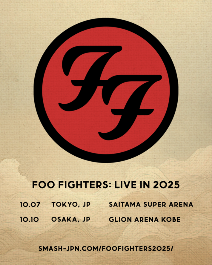 FOO FIGHTERS、17年ぶりの単独来日ツアー決定。さいたまスーパーアリーナ＆ジーライオンアリーナ神戸にて10月開催