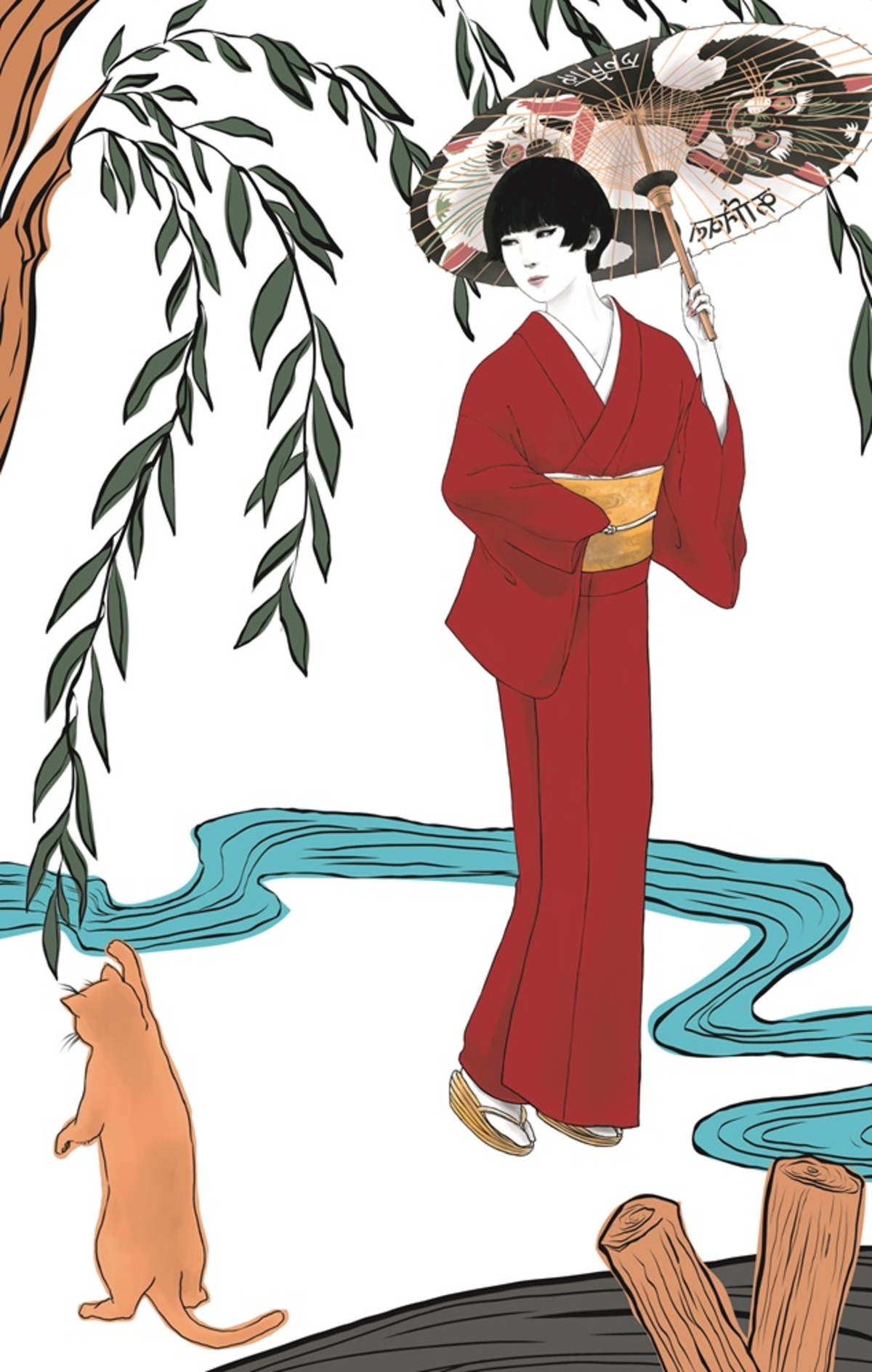 原画ドローイング作品　title「実る林檎に世界は仰天ニャンコ」 sheena_ringo_2025-thumb-