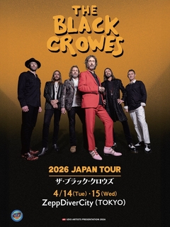 THE BLACK CROWES、来日公演決定。Zepp DiverCity(TOKYO)にて来年4/14-15開催