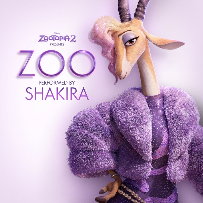 Ed Sheeranが作詞作曲に参加。ディズニー・アニメーション最新作"ズートピア２"劇中歌Shakira「Zoo」配信スタート。ズートピアのキャラが登場するリリック・ビデオ公開