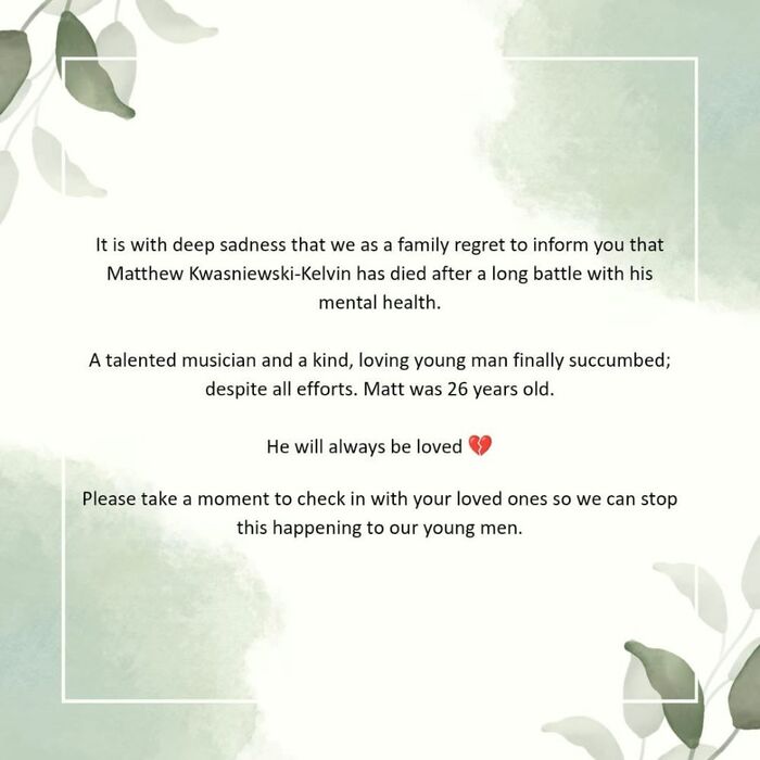 BLACK MIDI創設メンバー Matt Kwasniewski-Kelvinが逝去