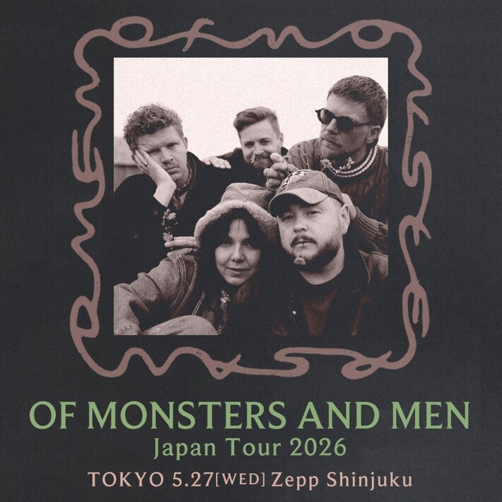 アイスランドの国民的ロック・バンド OF MONSTERS AND MEN、13年ぶりとなる単独来日公演決定。Zepp Shinjukuにて5/27開催