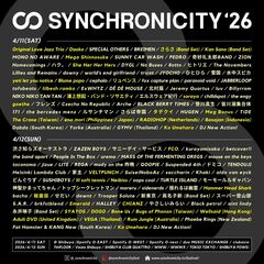"SYNCHRONICITY'26"、最終ラインナップでメガシン、Daoko、FCO.、Kan Sano、板歯目、She Her Her Hers、VELTPUNCH、yeti let you notice、リュベンス、The Crane等36組発表