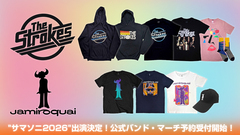 "SUMMER SONIC 2026"出演アーティスト特集。ヘッドライナーを務めるTHE STROKES、9年ぶりの来日となるJAMIROQUAIの公式バンド・マーチ、ゲキクロで予約受付開始。ご予約は2/26(水)23:59まで