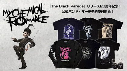 MY CHEMICAL ROMANCE、エモの名盤『The Black Parede』リリース20周年を記念して公式バンド・マーチ予約受付開始。