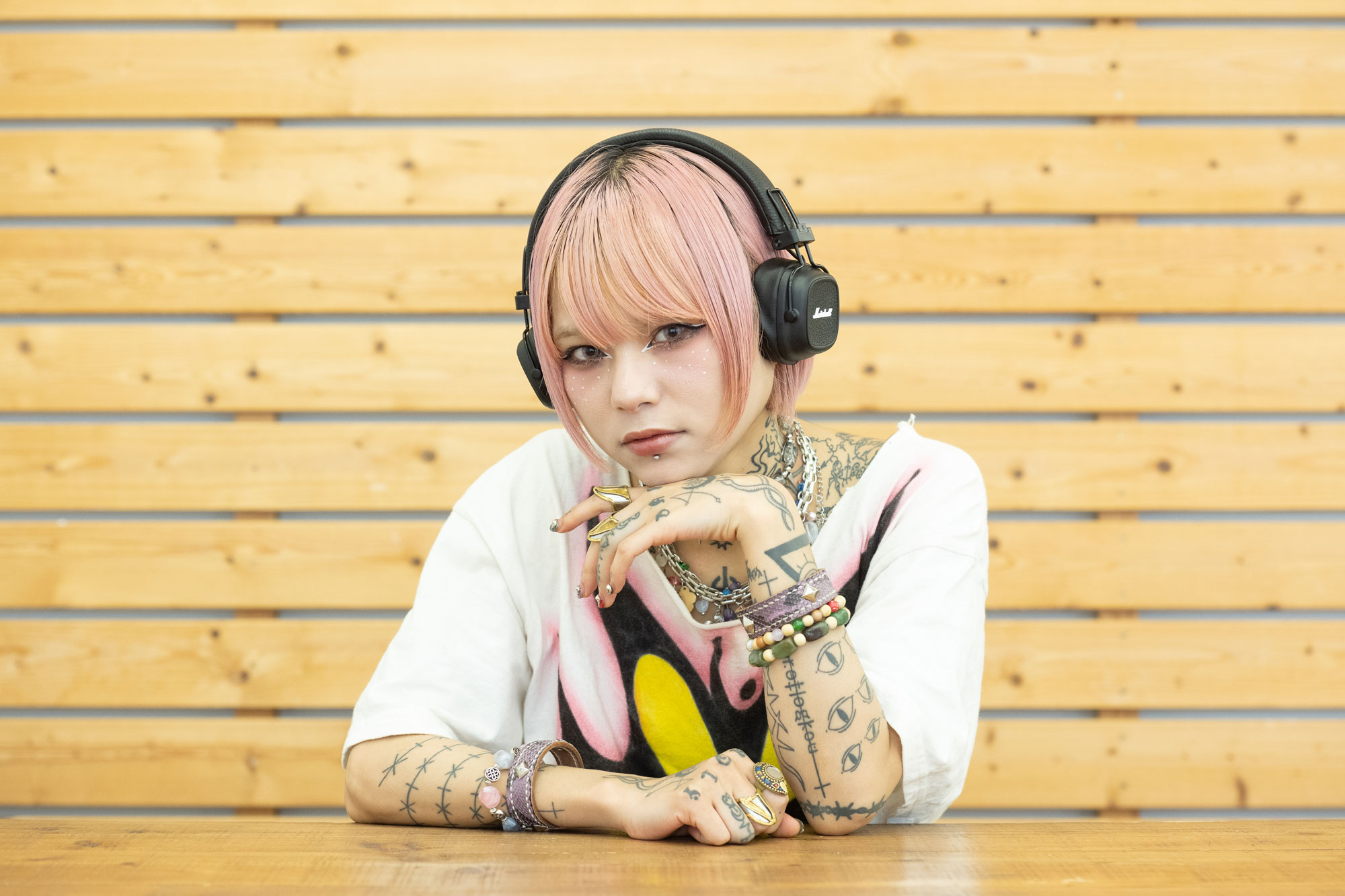 4s4ki 直筆サイン入り #Marshall ヘッドホン"Major IV"