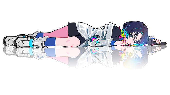 礼衣 ホログラムステッカー＋直筆サイン入りTシャツ（Mサイズ）＋色紙